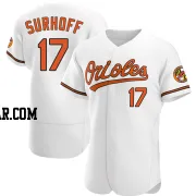 Bj Surhoff Men's Baltimore Orioles White Authentic Home Jersey