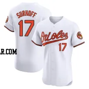 Bj Surhoff Men's Baltimore Orioles White Elite Home Jersey