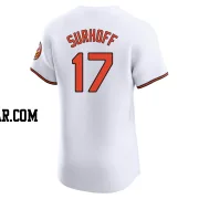 Bj Surhoff Men's Baltimore Orioles White Elite Home Jersey