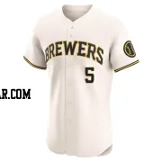 Bj Surhoff Men's Milwaukee Brewers Cream Elite Home Jersey