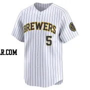 Bj Surhoff Men's Milwaukee Brewers White Limited Alternate Jersey