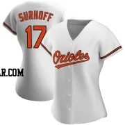 Bj Surhoff Women's Baltimore Orioles White Replica Home Jersey