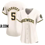 Bj Surhoff Women's Milwaukee Brewers Cream Limited Home Jersey