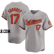 Bj Surhoff Youth Baltimore Orioles Gray Limited Road Jersey