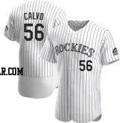 Blair Calvo Men's Colorado Rockies White Authentic Home Jersey