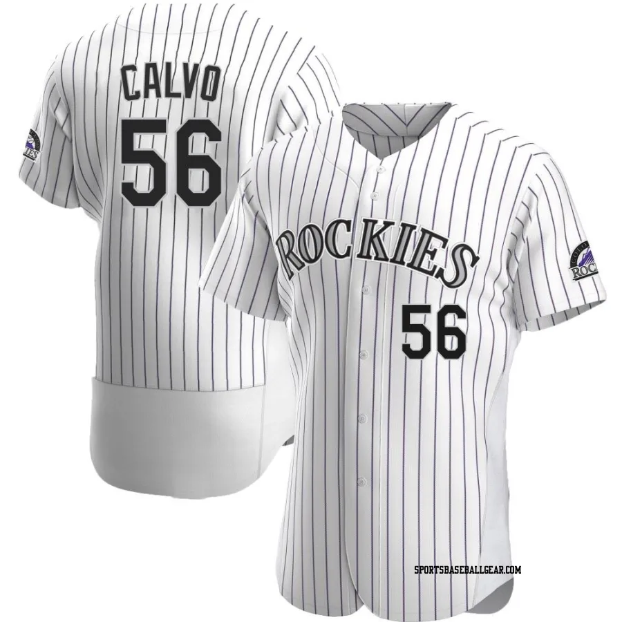 Blair Calvo Men's Colorado Rockies White Authentic Home Jersey