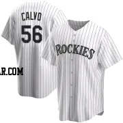 Blair Calvo Men's Colorado Rockies White Replica Home Jersey