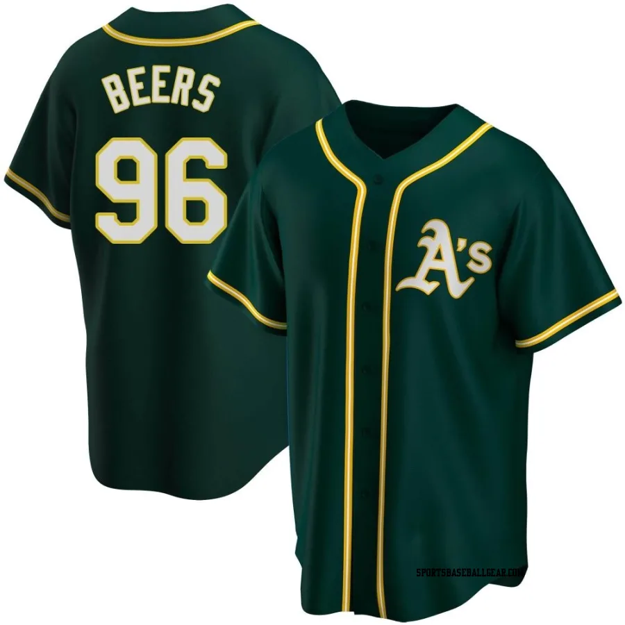 Blake Beers Men's Oakland Athletics Green Replica Alternate Jersey