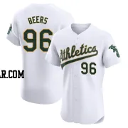 Blake Beers Men's Oakland Athletics White Elite Home Jersey