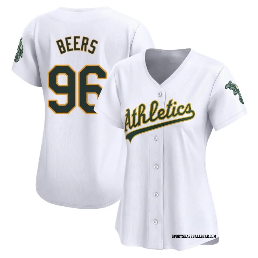 Blake Beers Women's Oakland Athletics White Limited Home Jersey