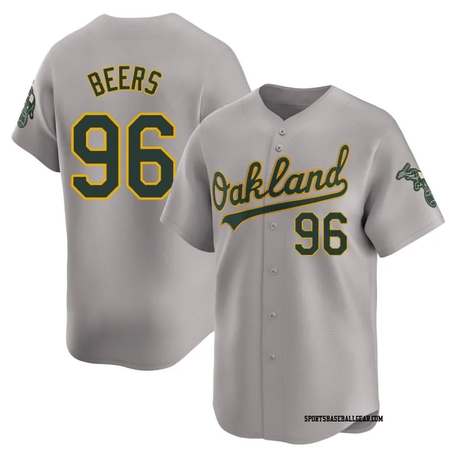 Blake Beers Youth Oakland Athletics Gray Limited Away Jersey