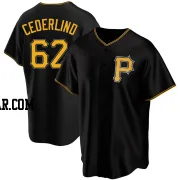 Blake Cederlind Men's Pittsburgh Pirates Black Replica Alternate Jersey