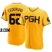 Blake Cederlind Men's Pittsburgh Pirates Gold Authentic 2023 City Connect Jersey