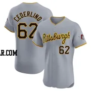 Blake Cederlind Men's Pittsburgh Pirates Gray Elite Road Jersey