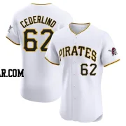 Blake Cederlind Men's Pittsburgh Pirates White Elite Home Jersey