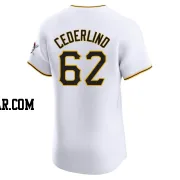 Blake Cederlind Men's Pittsburgh Pirates White Elite Home Jersey