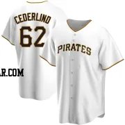 Blake Cederlind Men's Pittsburgh Pirates White Replica Home Jersey