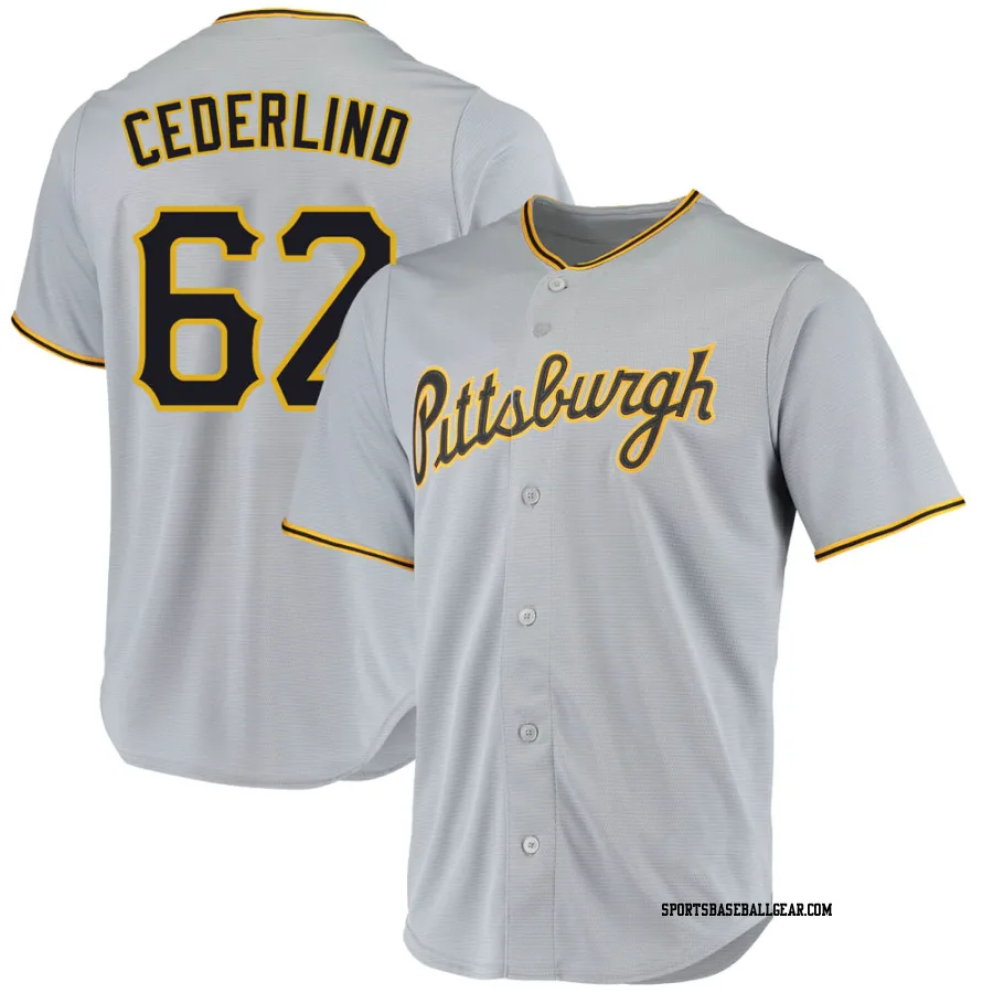 Blake Cederlind Youth Pittsburgh Pirates Gray Replica Road Jersey