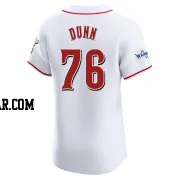 Blake Dunn Men's Cincinnati Reds White Elite Home Patch Jersey