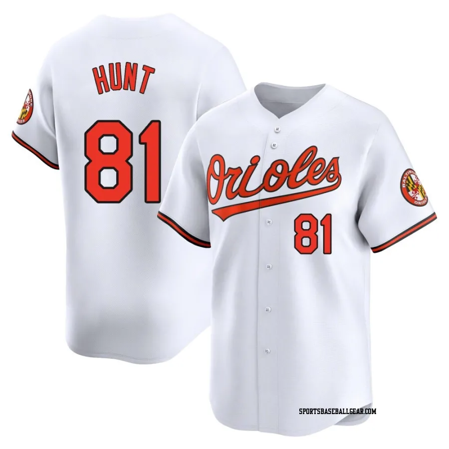 Blake Hunt Men's Baltimore Orioles White Limited Home Jersey