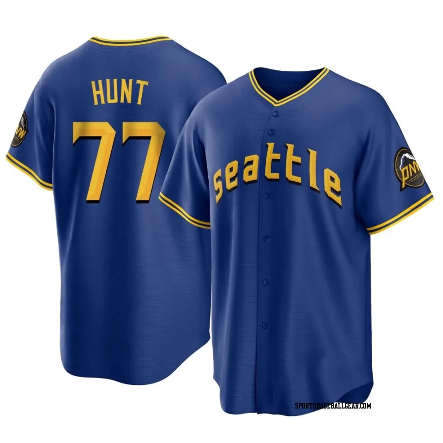 Blake Hunt Men's Seattle Mariners Royal Replica 2023 City Connect Jersey