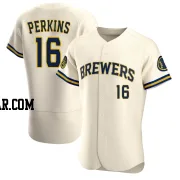 Blake Perkins Men's Milwaukee Brewers Cream Authentic Home Jersey