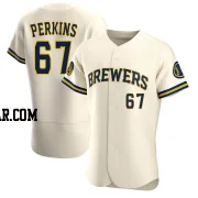 Blake Perkins Men's Milwaukee Brewers Cream Authentic Home Jersey