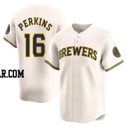 Blake Perkins Men's Milwaukee Brewers Cream Limited Home Jersey