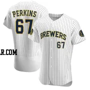 Blake Perkins Men's Milwaukee Brewers White Authentic Alternate Jersey