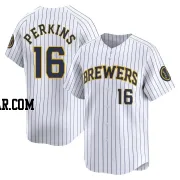 Blake Perkins Men's Milwaukee Brewers White Limited Alternate Jersey