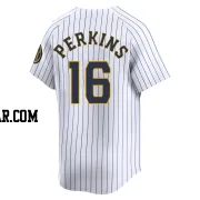 Blake Perkins Men's Milwaukee Brewers White Limited Alternate Jersey