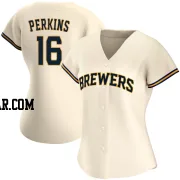 Blake Perkins Women's Milwaukee Brewers Cream Authentic Home Jersey