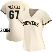 Blake Perkins Women's Milwaukee Brewers Cream Authentic Home Jersey