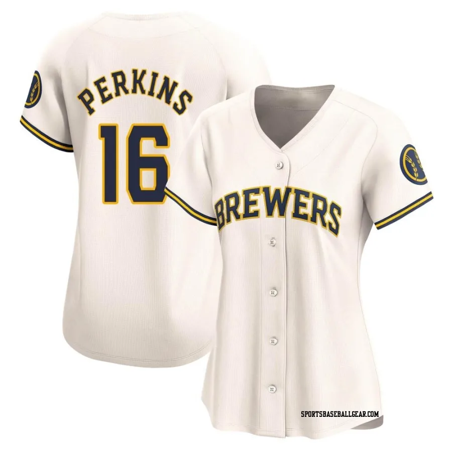 Blake Perkins Women's Milwaukee Brewers Cream Limited Home Jersey