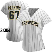 Blake Perkins Women's Milwaukee Brewers White/Navy Authentic Alternate Jersey