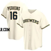 Blake Perkins Youth Milwaukee Brewers Cream Replica Home Jersey