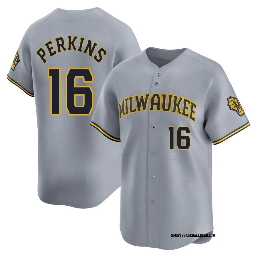 Blake Perkins Youth Milwaukee Brewers Gray Limited Away Jersey