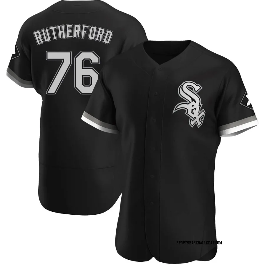 Blake Rutherford Men's Chicago White Sox Black Authentic Alternate Jersey