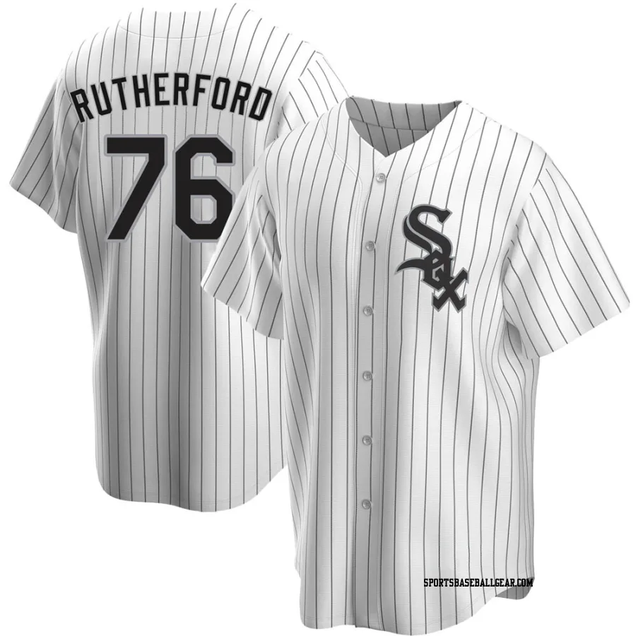 Blake Rutherford Men's Chicago White Sox White Replica Home Jersey