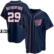 Blake Rutherford Men's Washington Nationals Navy Replica Alternate Team Jersey