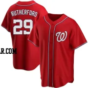 Blake Rutherford Men's Washington Nationals Red Replica Alternate Jersey