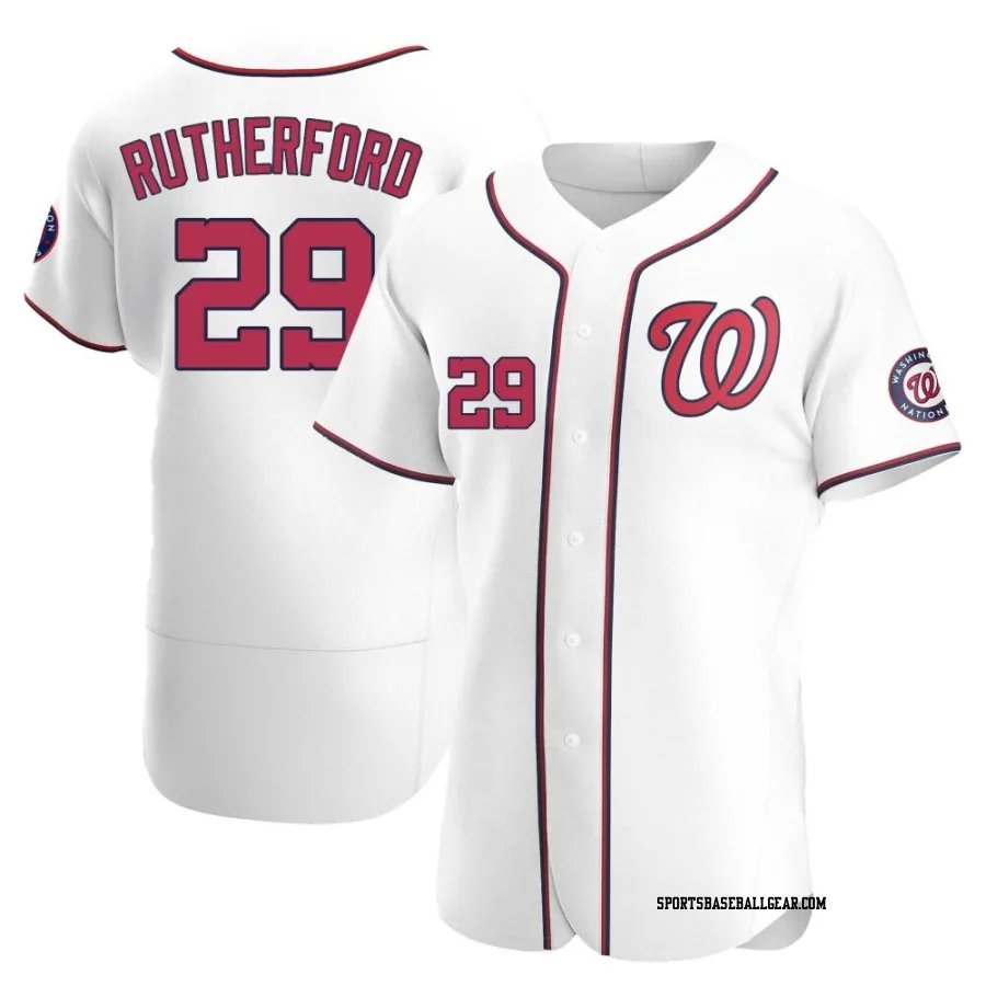 Blake Rutherford Men's Washington Nationals White Authentic Home Jersey