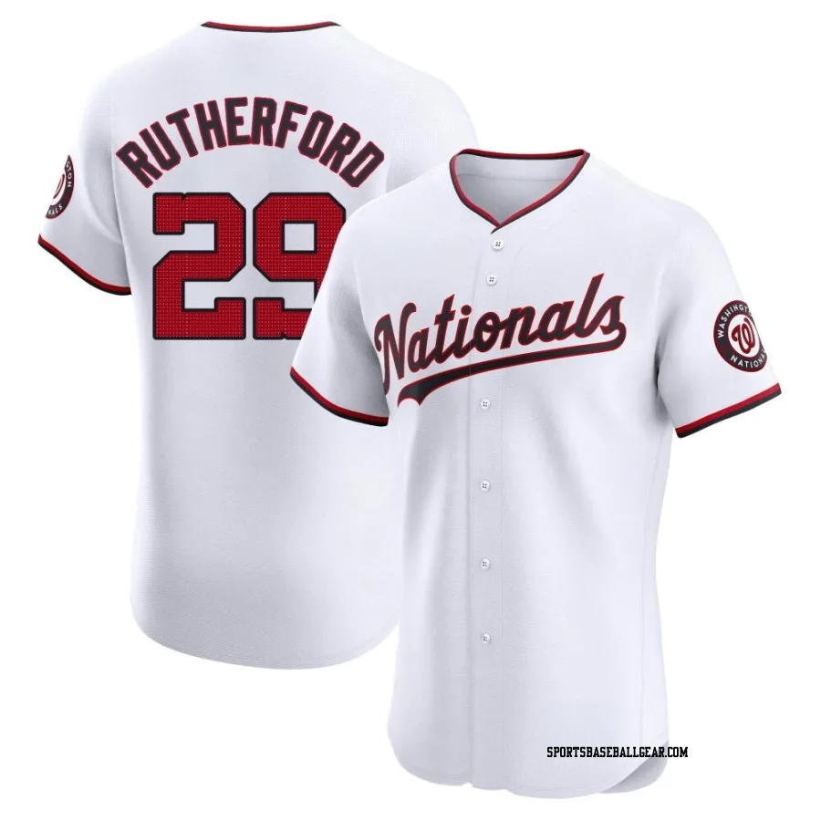 Blake Rutherford Men's Washington Nationals White Elite Home Jersey