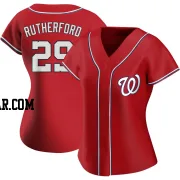 Blake Rutherford Women's Washington Nationals Red Authentic Alternate Jersey