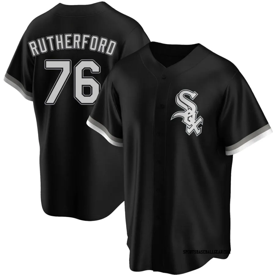 Blake Rutherford Youth Chicago White Sox Black Replica Alternate Jersey