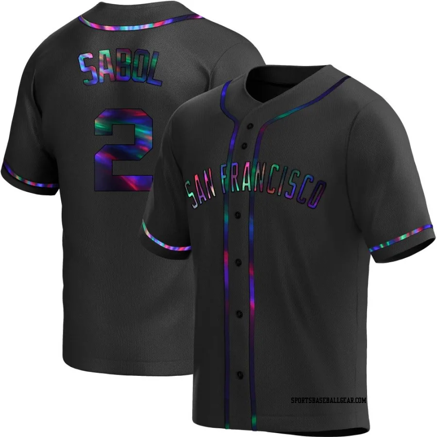 Blake Sabol Men's San Francisco Giants Black Holographic Replica Alternate Jersey