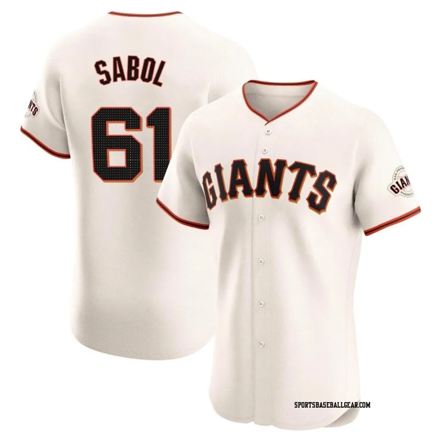 Blake Sabol Men's San Francisco Giants Cream Elite Home Jersey