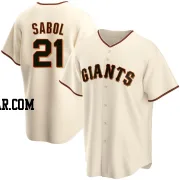 Blake Sabol Men's San Francisco Giants Cream Replica Home Jersey