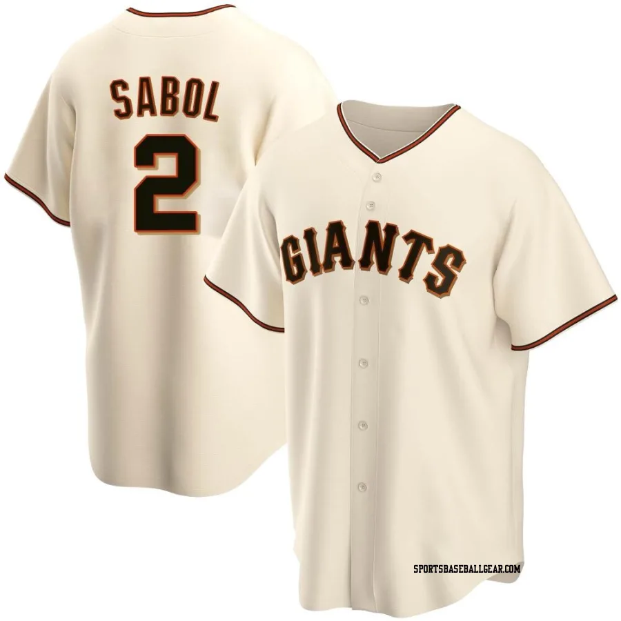 Blake Sabol Men's San Francisco Giants Cream Replica Home Jersey