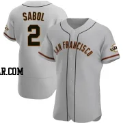 Blake Sabol Men's San Francisco Giants Gray Authentic Road Jersey